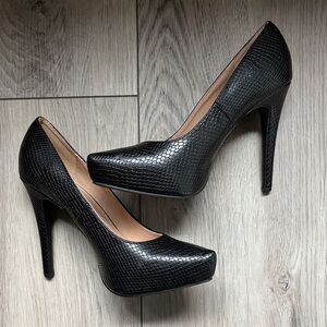 BCBGeneration Black Textured Heels
